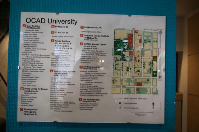 Campus map taken at the entrance to the Annex Building on October 22, 2012; the date on the map unfortunately not legible but it clearly reads August and seems to read 2012 (although the map would clearly be already outdated in August 2012)